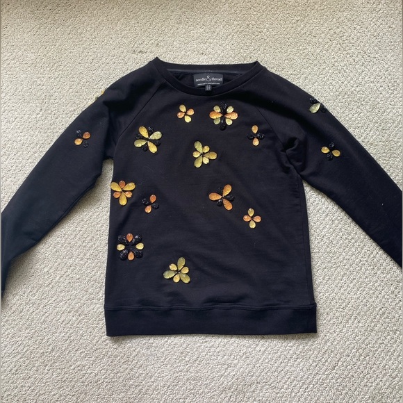 Needle & Thread Black Pullover Sweatshirt - Picture 2 of 7